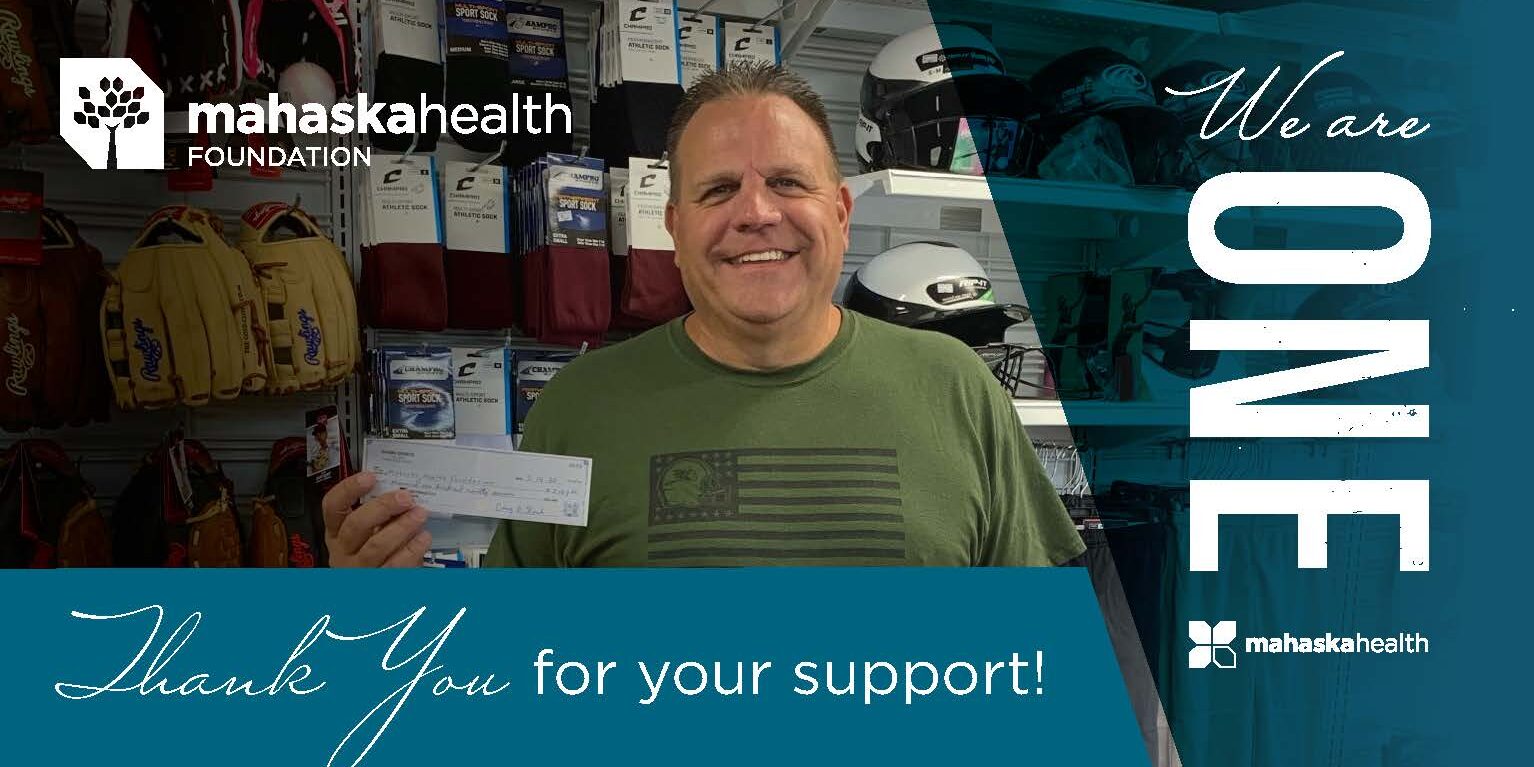 Swim’s Sports Awards & Screen Printing presenting check